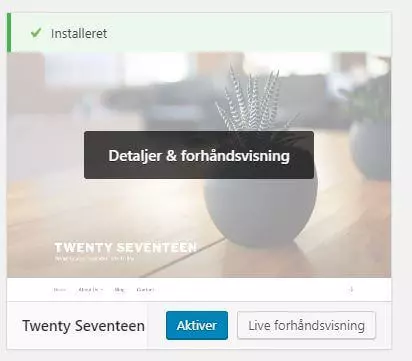 Aktiver tema